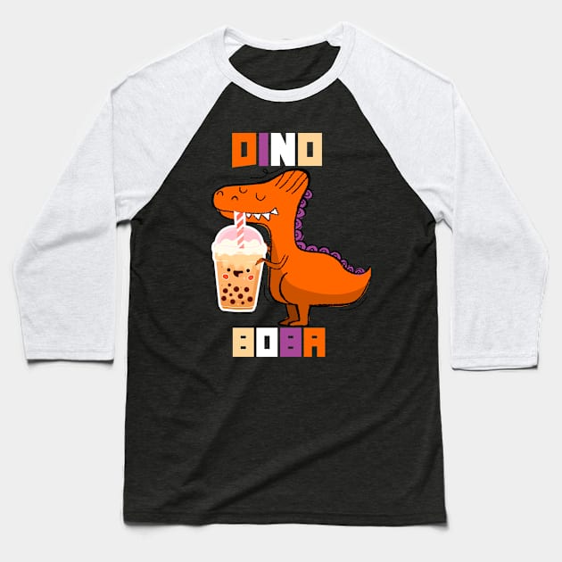 DINO BOBA funny Baseball T-Shirt by Trendy_Designs